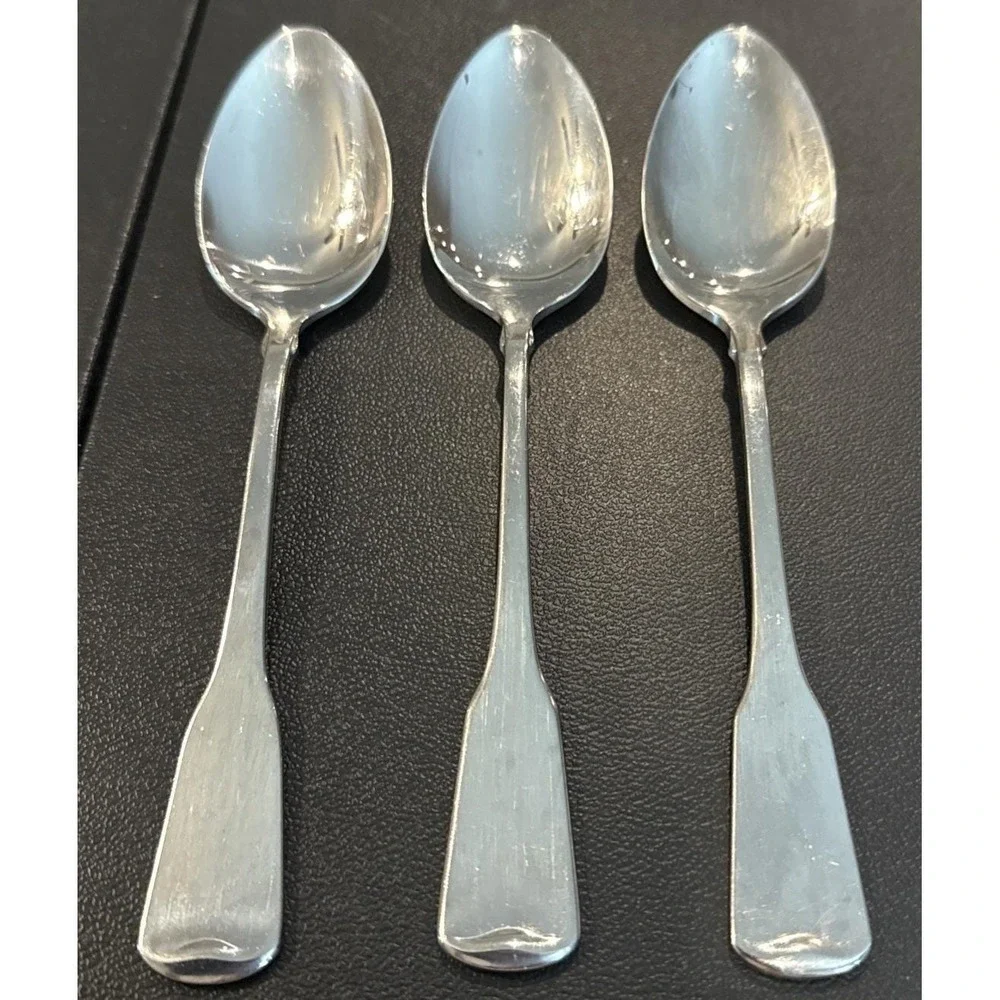 Oneida Cube Sandhurst Soup Spoon Spoons Stainless Steel Flatware Set Of 3